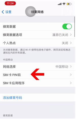 雁塔苹果14维修网分享如何给iPhone14的SIM卡设置密码 